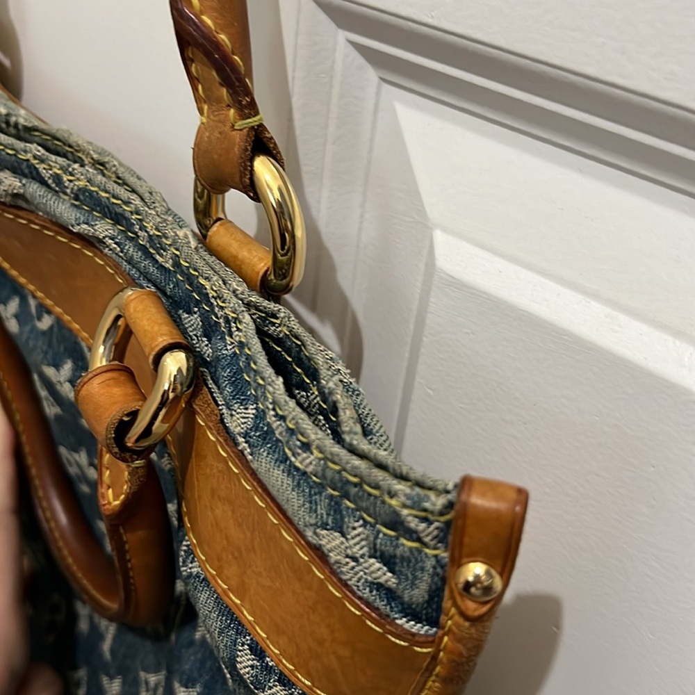 Louis Vuitton Denim Sac Plat Bag-EUC - Picture 11 of 16